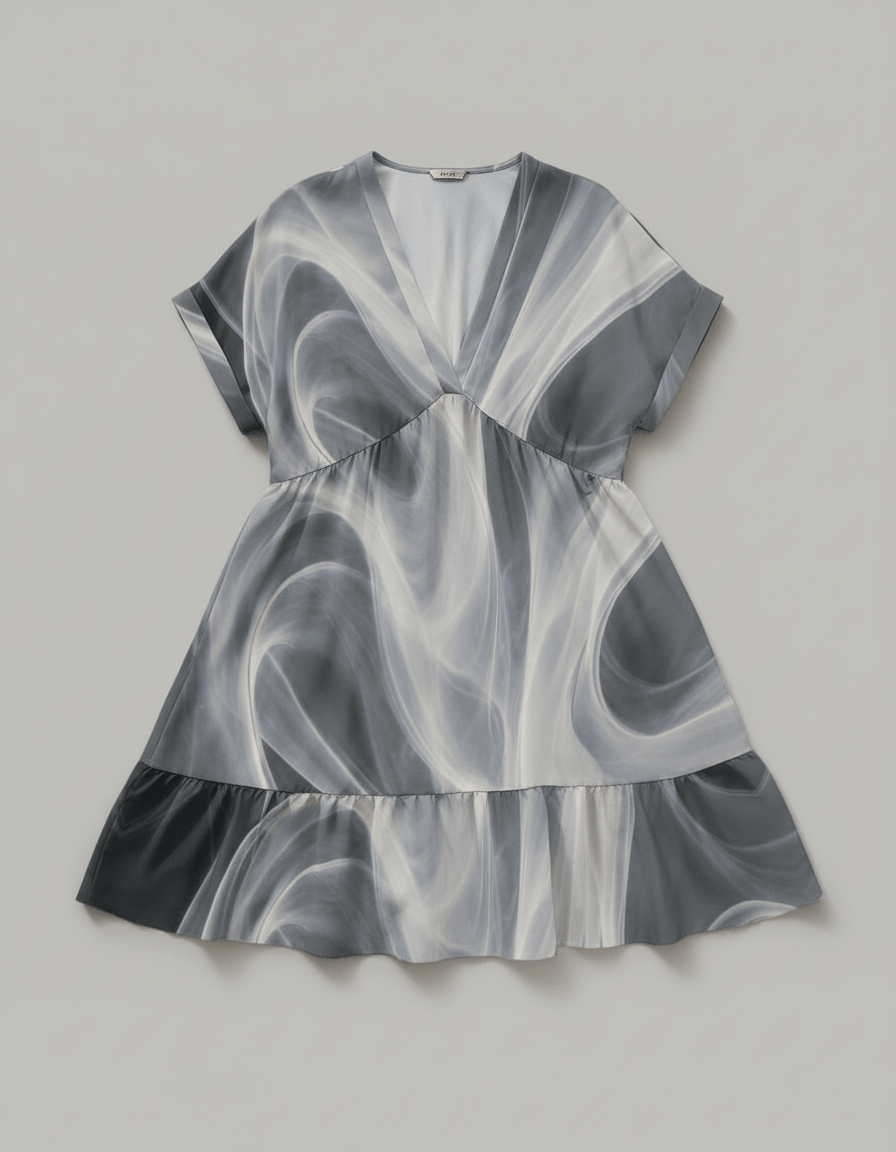 FLOW by Riffhaus - V-Neck Short Sleeve Dress