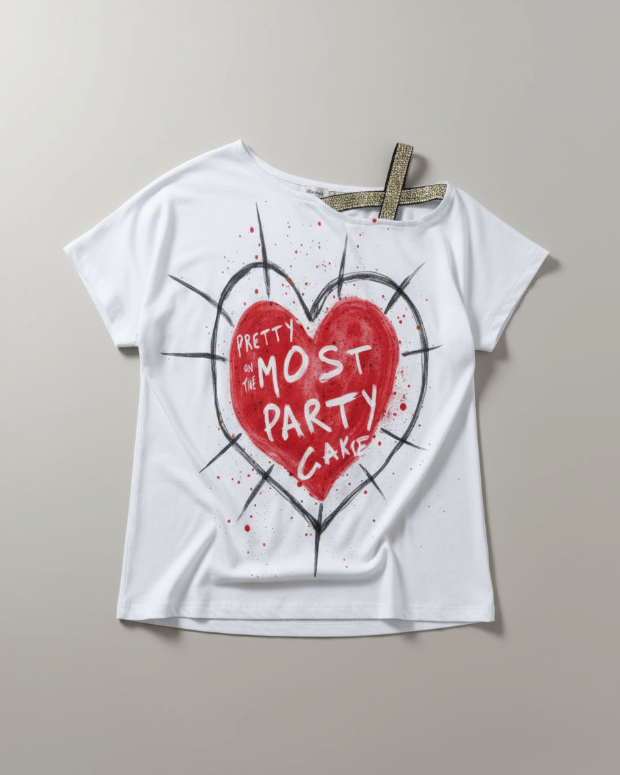 12/1  - DOLL PARTYS - Women's T-shirt With Elastic Band - Riff on Love