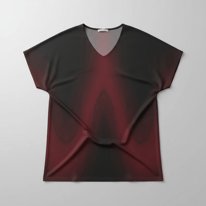Women's Bat Sleeves Blouse | 190GSM Cotton - Riff on Rosalía's Berghain