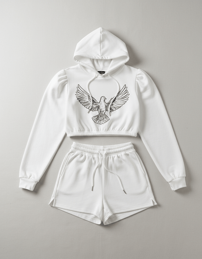 TAUBE by Riffhaus - Mirco Fleece Hoodie And Shorts Set - Riff on Rosalía's Berghain