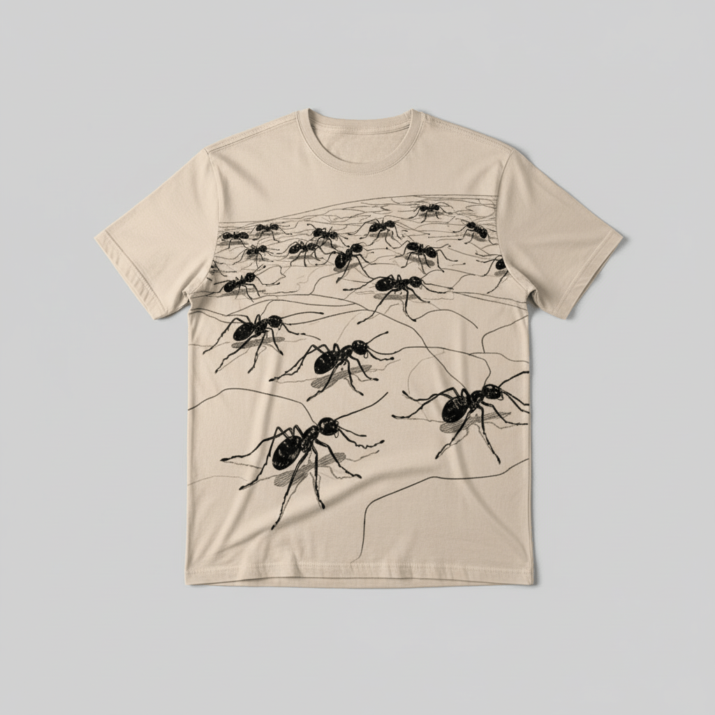 GARDEN by Riffhaus - Unisex T-Shirt | 190GSM Cotton - Ants Print - Sofia Isella Riff