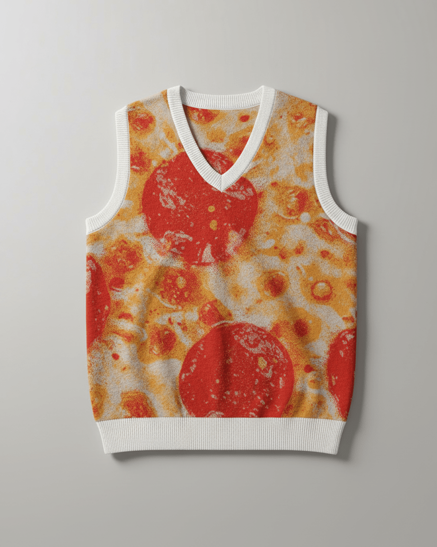 12/4 Bubbling - Knit V-neck vest - Riff on Noga Erez