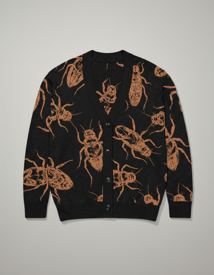 BUGS by Riffhaus - Unisex Knitted Cardigan #GARDEN