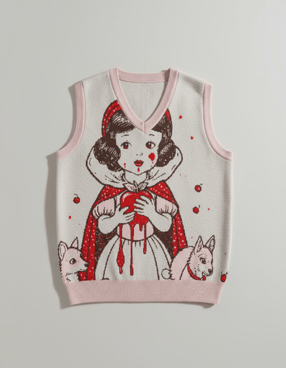 ROTTEN APPLE by Riffhaus Knit V-neck vest - Riff on Rosalía's Berghain