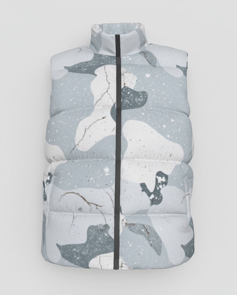 SNOW Warrior by Riffhaus - Unisex Down Vest - Frozen Aurora Riff