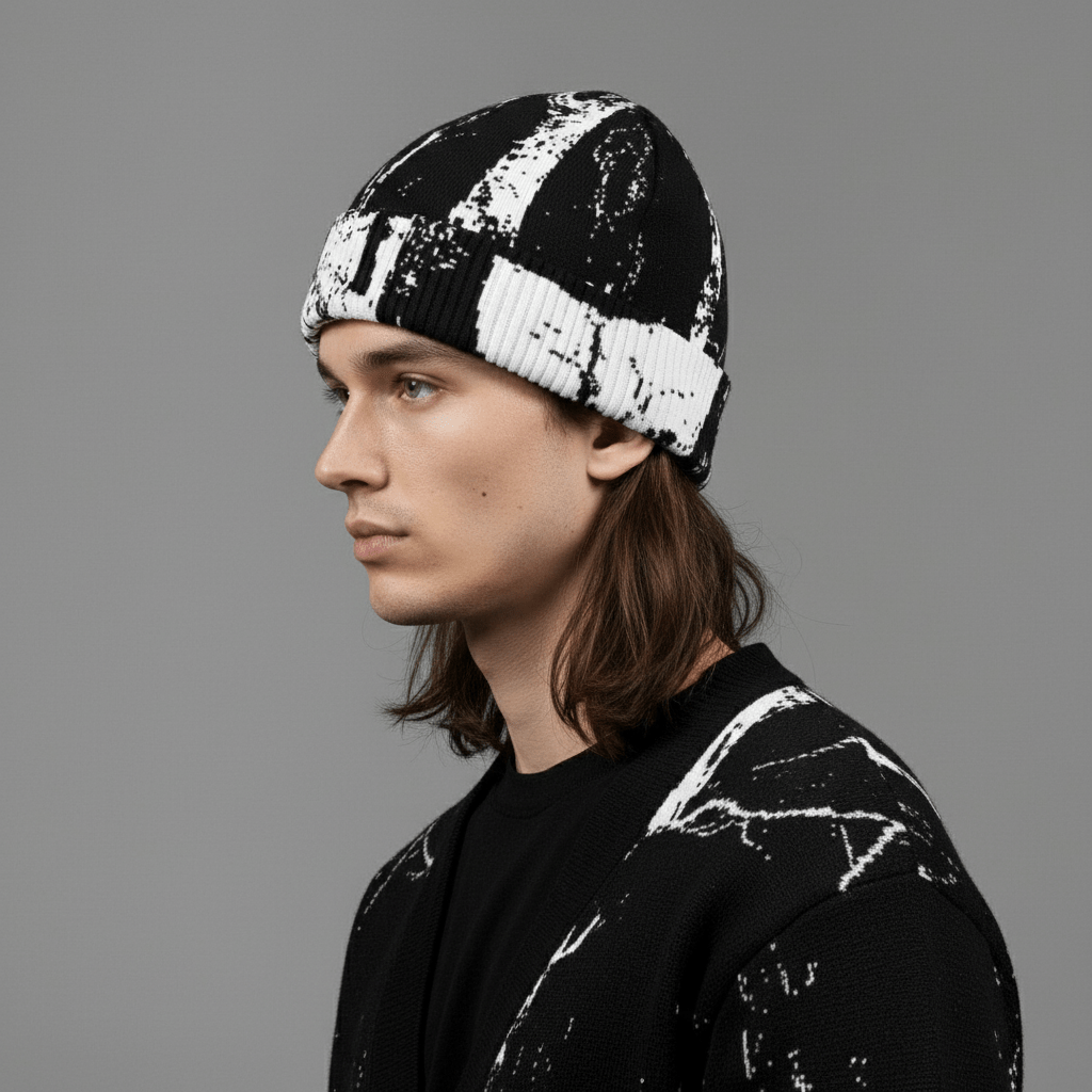 LAST TREE by Riffhaus - Knitted beanie - Aurora Frozen Riff