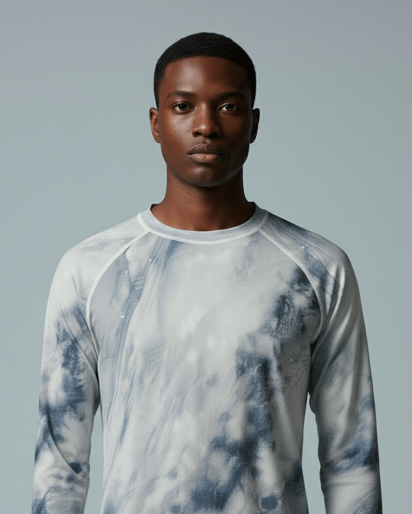 SOULSEARCHER by Riffhaus -Unisex Yoga Sports Long Sleeve T-Shirt - Aurora Frozen Riff