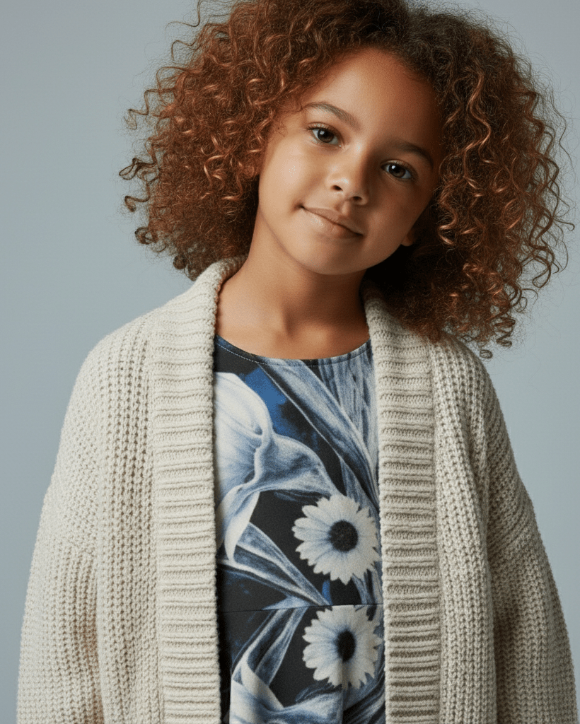 FROST DREAM by Riffhaus - Kid's Sleeveless Vest Dress - Aurora Frozen Riff