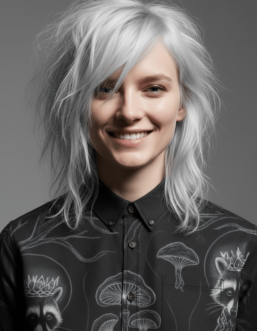 PRAYER by Riffhaus - Casual Lapel Long Sleeve Cotton Shirt - Riff on Rosalía's Berghain