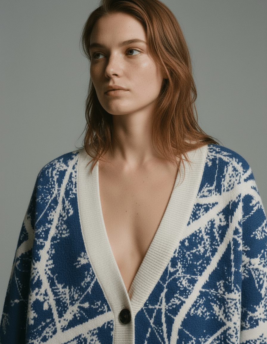 TRACES by Riffhaus - Knitted cardigan - Aurora Frozen Riff