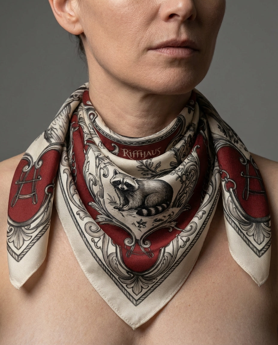 RACCOON TOILE, Scarf