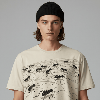 GARDEN by Riffhaus - Unisex T-Shirt | 190GSM Cotton - Ants Print - Sofia Isella Riff