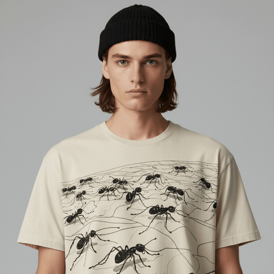 GARDEN by Riffhaus - Unisex T-Shirt | 190GSM Cotton - Ants Print - Sofia Isella Riff