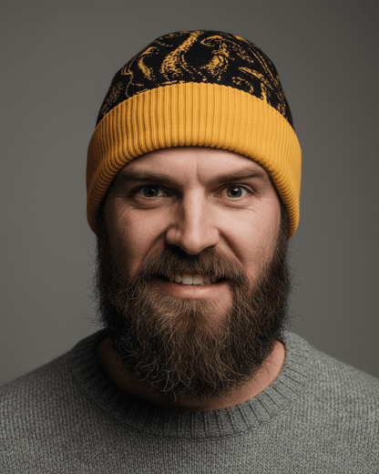 SHROOM HEAD by Riffhaus - Custom Knitted Beanie - Sofia Isella Riff