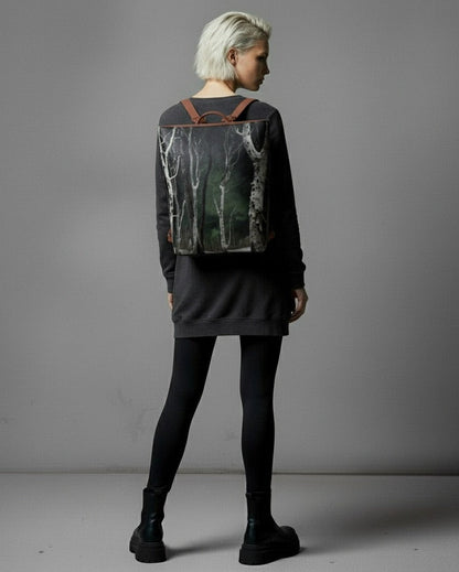 LAST TREES by Riffhaus - Vegan Leather Backpack - Aurora Frozen Riff