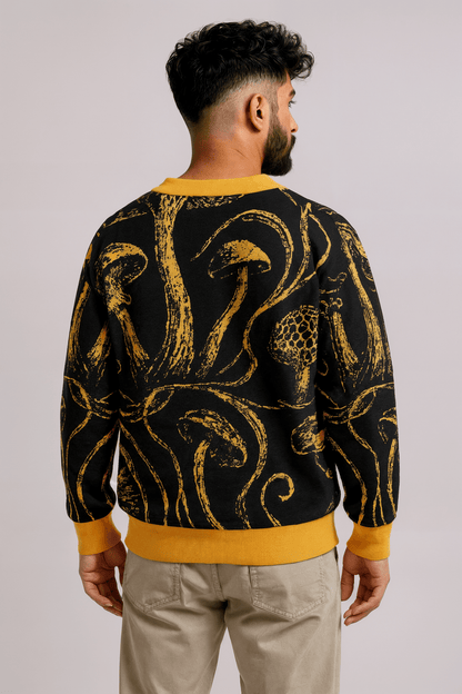 GOLDEN SHROOM by Riffhaus - Custom Knitted Cardigan - Sofia Isella Riff
