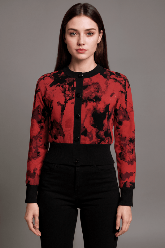 PULSE by Riffhaus - Women's Cropped Cardigan - Florence + The Machine Riff