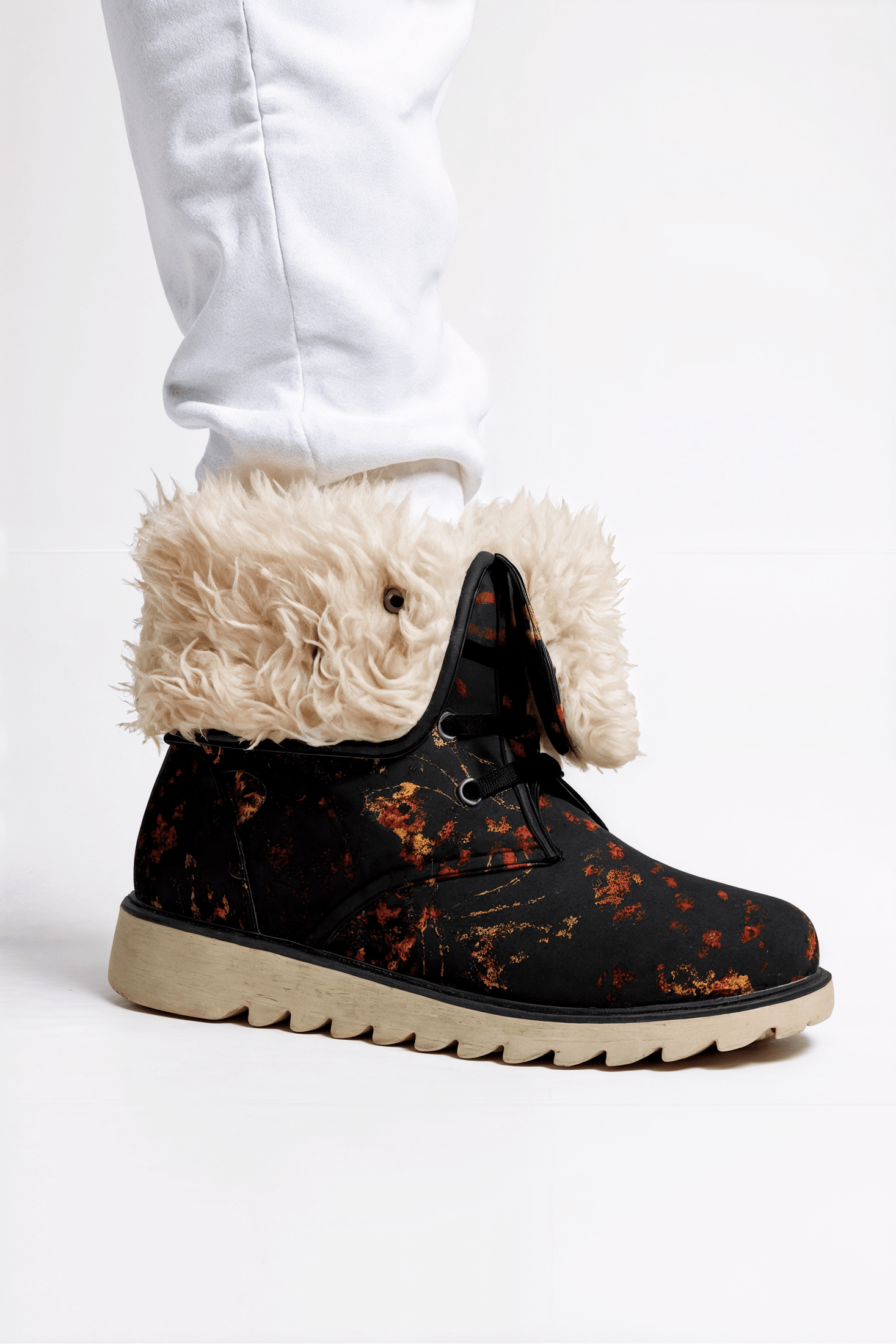 BUTTERFLY DISTORTION by Riffhaus - UNISEX Plush Boots - Sofia Isella Riff