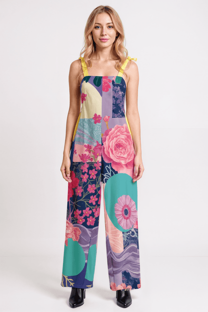 Riffhaus Women’s Jumpsuit – One & Done Tropical Print (Sofi Tukker Butter Riff)