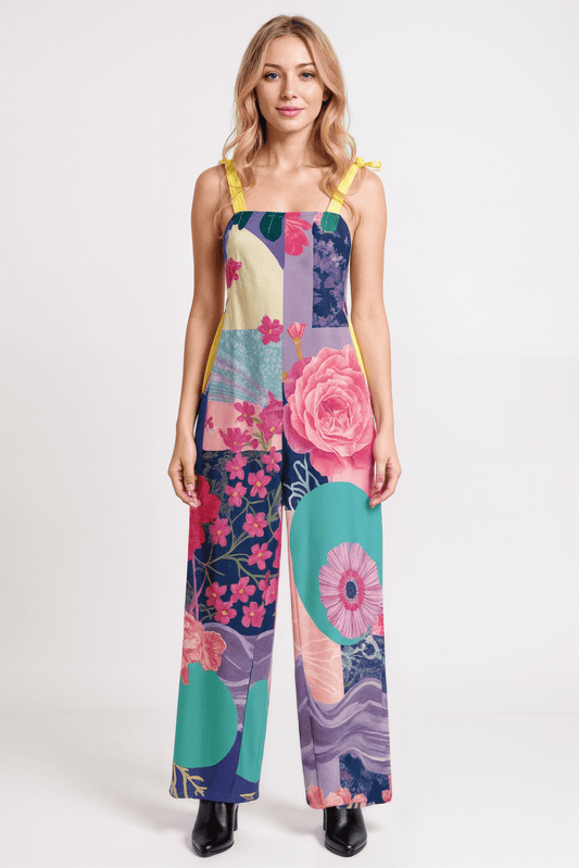 Riffhaus Women’s Jumpsuit – One & Done Tropical Print (Sofi Tukker Butter Riff)