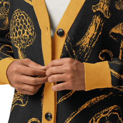 GOLDEN SHROOM by Riffhaus - Custom Knitted Cardigan - Sofia Isella Riff