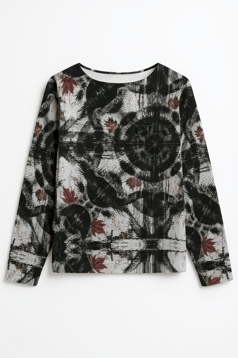 PLAID COMPLEX by Riffhaus - Heavy Cotton Sweatshirt With Pocket - Sofia Isella Riff