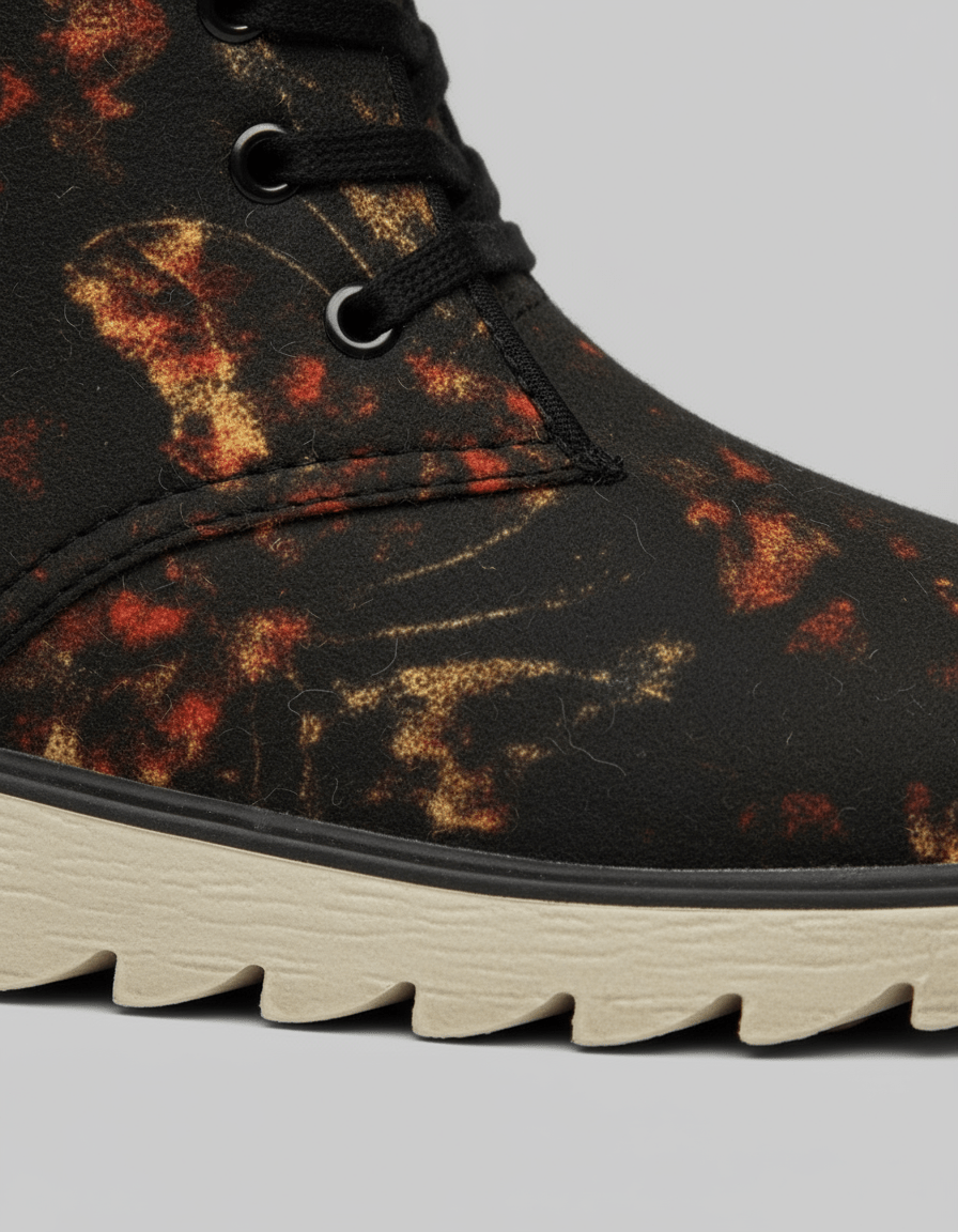 BUTTERFLY DISTORTION by Riffhaus - UNISEX Plush Boots #GARDEN