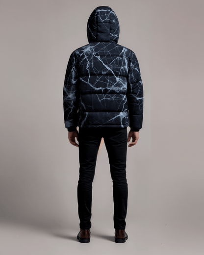 SHATTERED by Riffhaus - Unisex Down Jacket - Aurora Frozen Riff