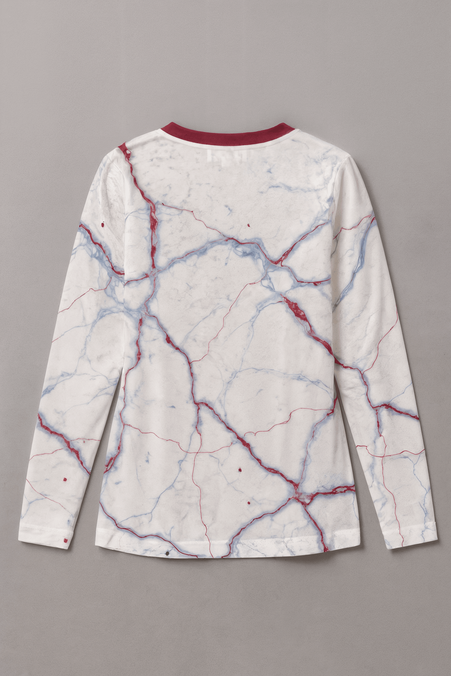 CRACKED by Riffhaus - Women's Loose V-Neck T-Shirt With Long Sleeve - Sofia Isella Riff