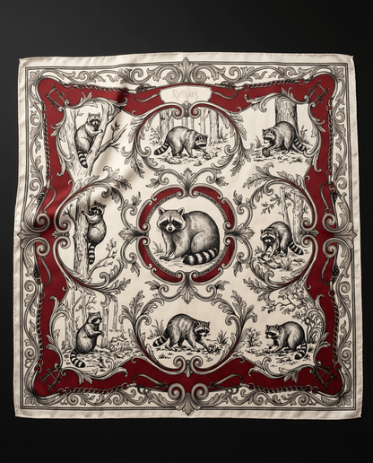 RACCOON TOILE, Scarf