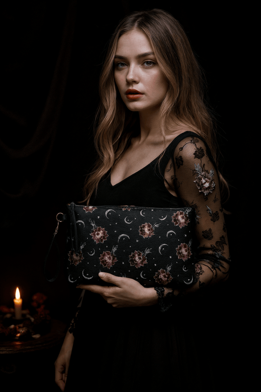 CRIMSON MOON by Riffhaus - Vegan Leather Wristlet - Florence + The Machine Riff