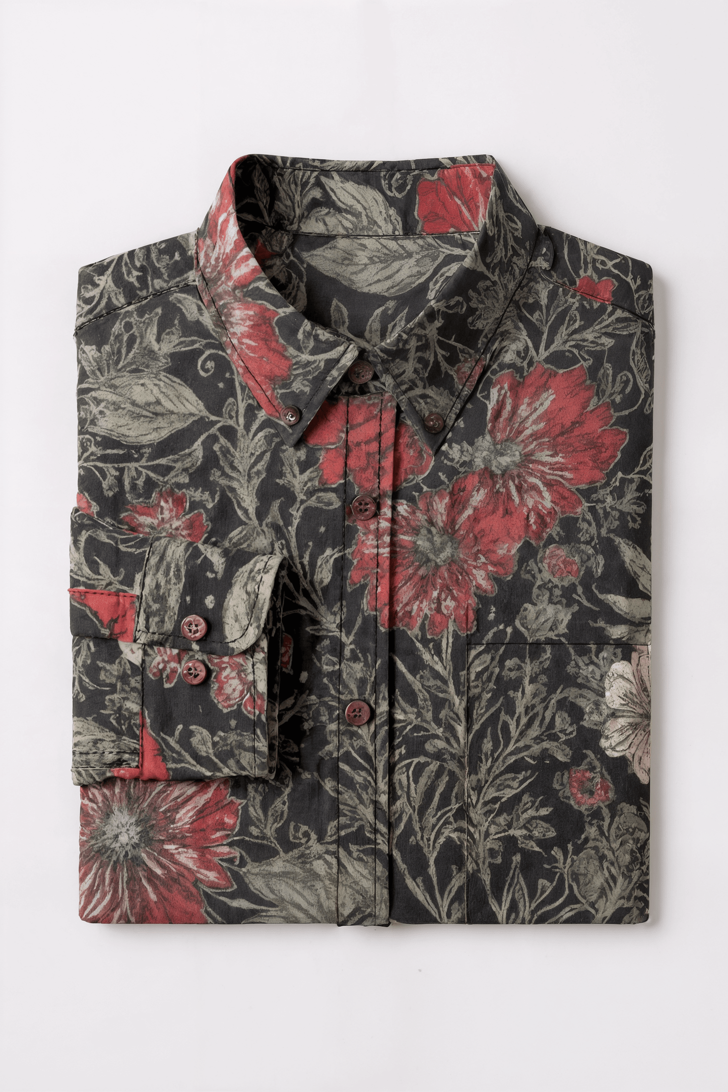 POSESSION - Men's Casual Lapel Long Cotton Sleeve Shirt - Florence + The Machine Riff