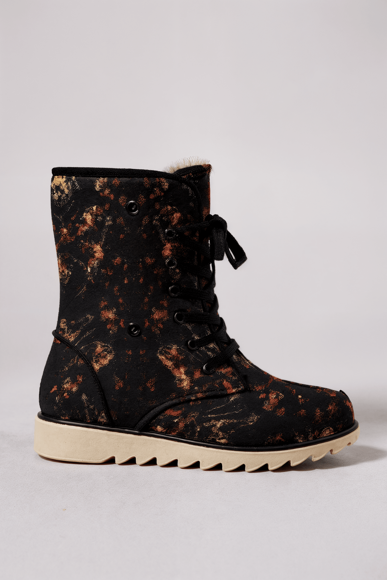 BUTTERFLY DISTORTION by Riffhaus - UNISEX Plush Boots - Sofia Isella Riff