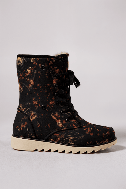 BUTTERFLY DISTORTION by Riffhaus - UNISEX Plush Boots - Sofia Isella Riff