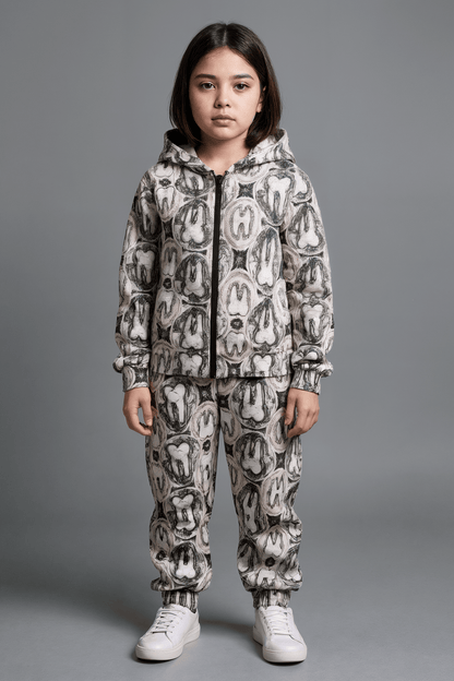GUMDROP GRAVEYARD by Riffhaus - Kid's Zip Up Raglan Sleeve Hoodie - Sofia Isella Riff