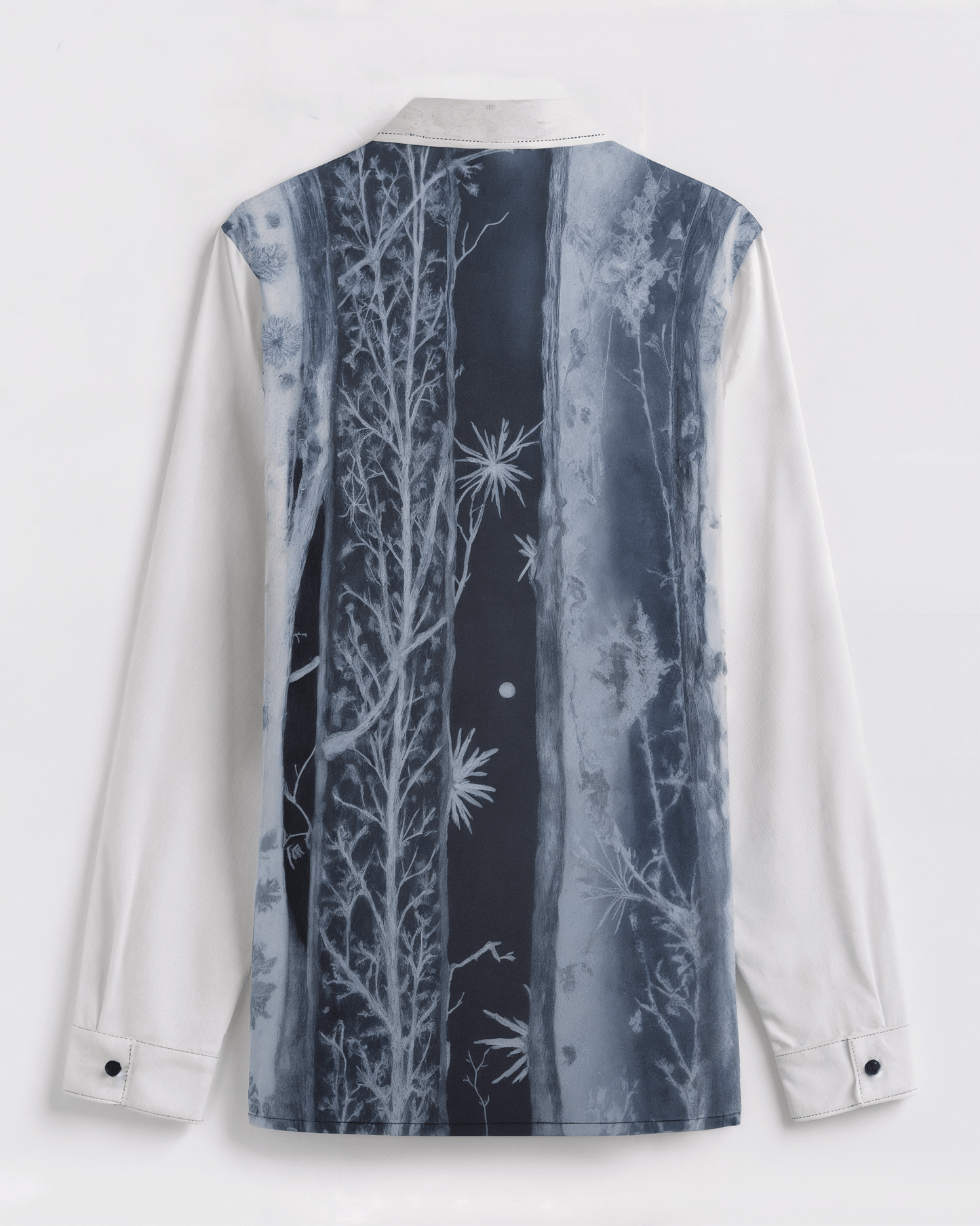 FROST LINES by Riffhaus - Men's Lapel Collar Shirt With Concealed Placket |115GSM Cotton poplin