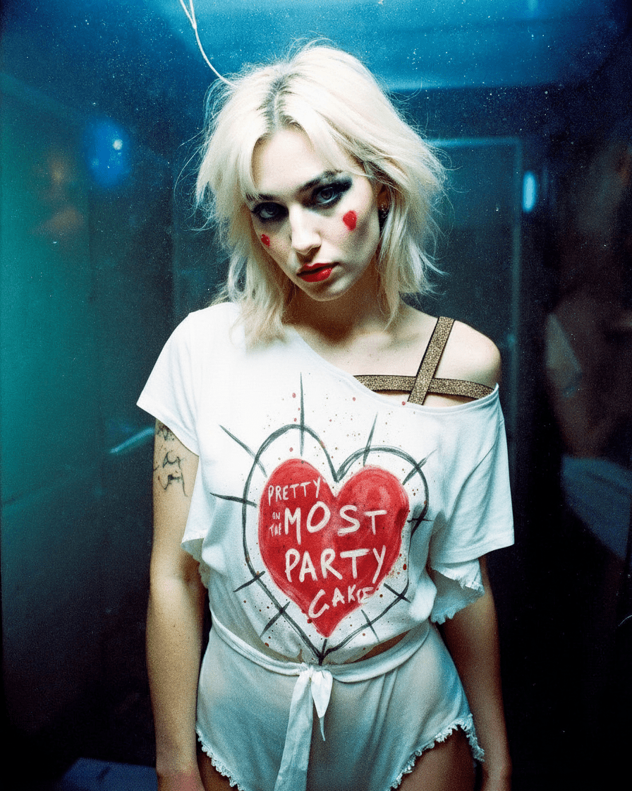 12/1  - DOLL PARTYS - Women's T-shirt With Elastic Band - Riff on Love