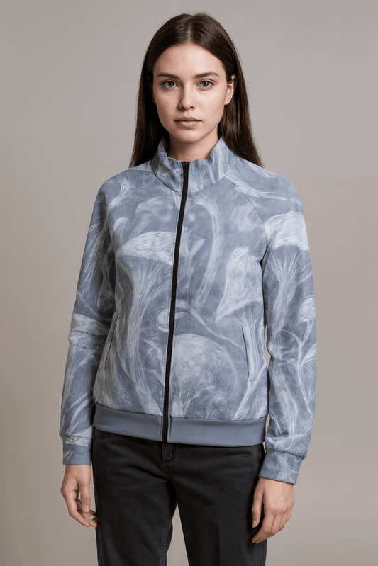 GHOST FORGE by Riffhaus - Heavy Cotton Collar Jacket With Raglan Sleeve - Sofia Isella Riff