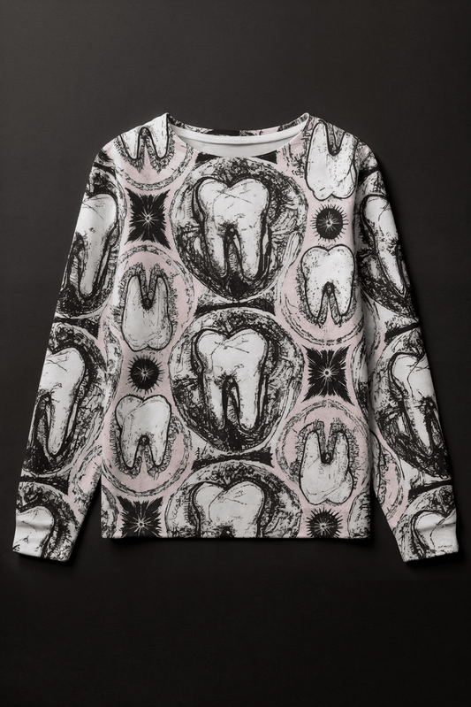 TOOTH MAIDEN by Riffhaus - Unisex Boat Neckline Sweatshirt With Chest Pocket - Sofia Isella Riff