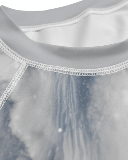 SOULSEARCHER by Riffhaus -Unisex Yoga Sports Long Sleeve T-Shirt - Aurora Frozen Riff