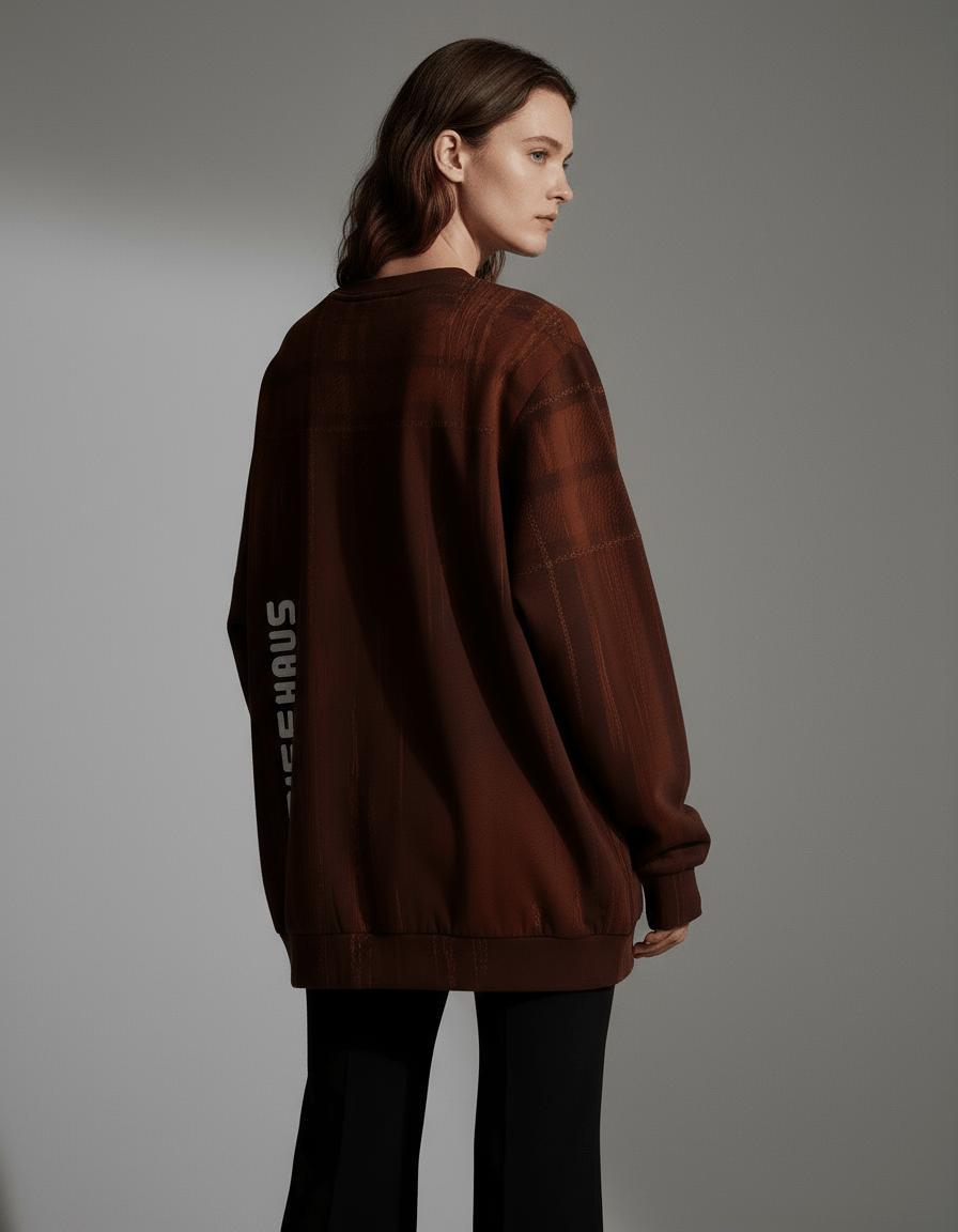 MELTED PLAID by Riffhaus - Unisex Heavy Cotton Crew Sweatshirt -#GARDEN