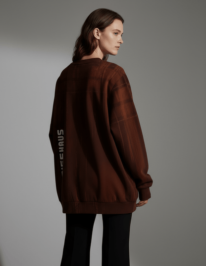 MELTED PLAID by Riffhaus - Unisex Heavy Cotton Crew Sweatshirt -#GARDEN