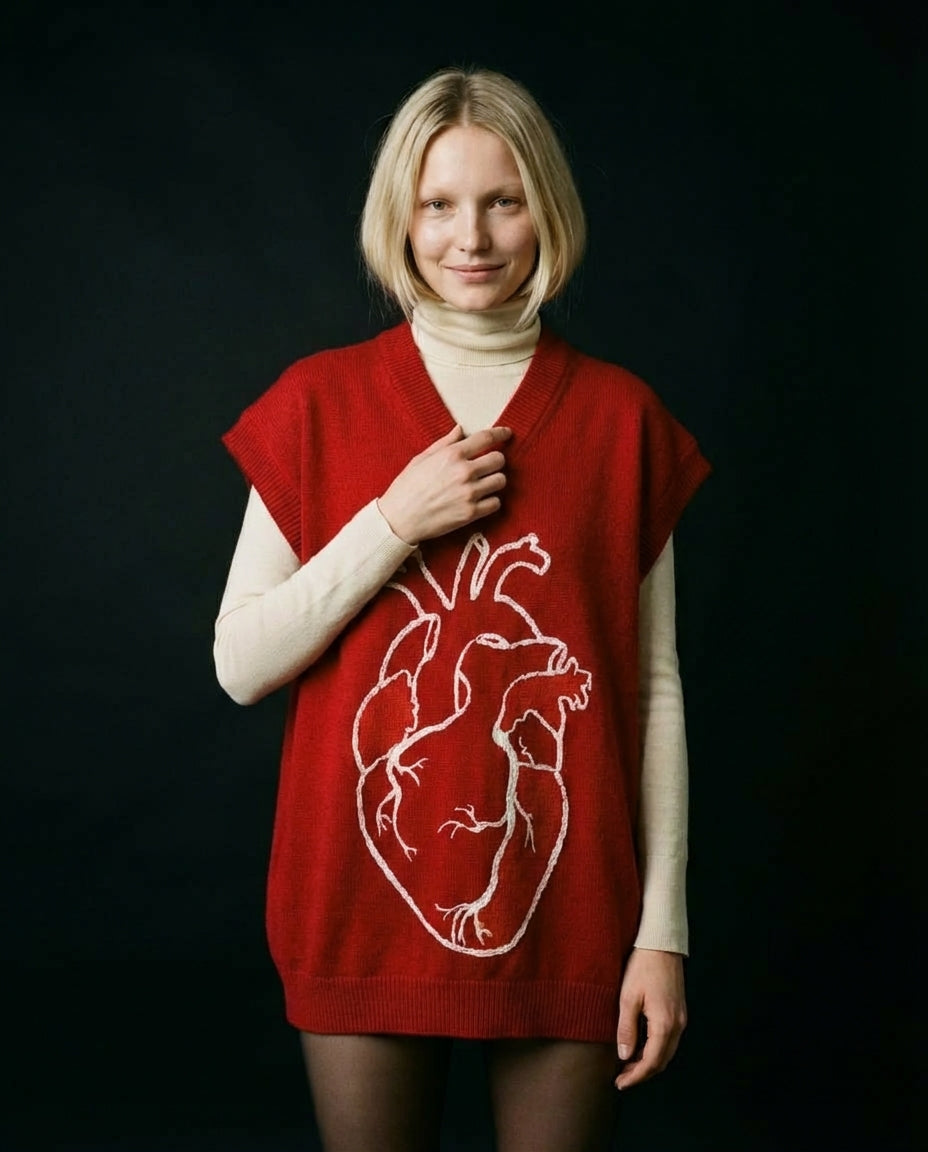 FROZEN HEART, Oversized Vest