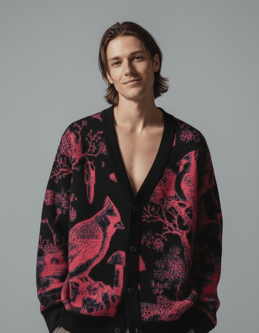 CARDINALSIN by Riffhaus - Knitted cardigan - Riff on Rosalía's Berghain