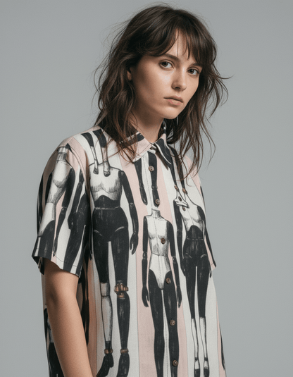 DOLL PEOPLE by Riffhaus - Women's Cotton Shirt #DOLLPEOPLE