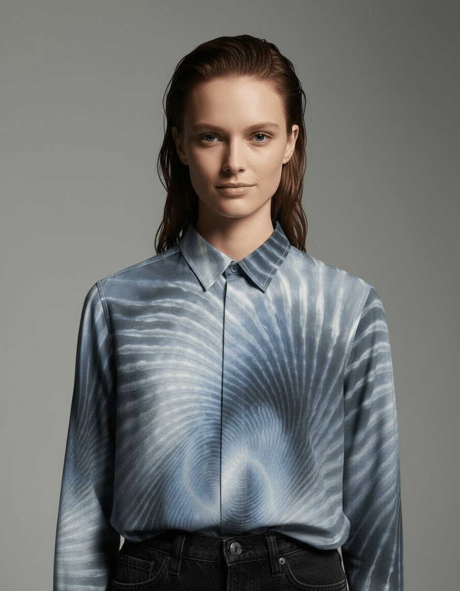 WINDTUNNEL by Riffhaus - Lapel Collar Shirt With Concealed Placket