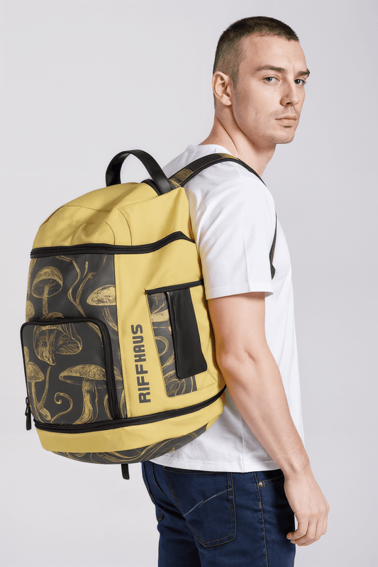 FORGING - Large Backpack with Mushroom Print - Sofia Isella Riff