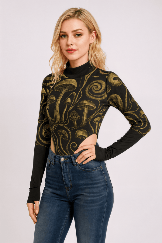 CRAWLING - Women's Turtleneck Bodysuit - Sofia Isella Riff