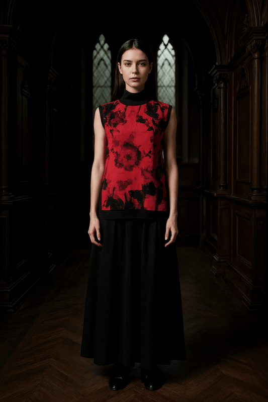 CRY by Riffhaus - Women's Jacquard Turtleneck Vest - Florence + The Machine Riff