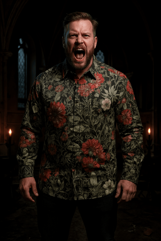 POSESSION - Men's Casual Lapel Long Cotton Sleeve Shirt - Florence + The Machine Riff